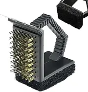 BBQ Brush | Grill Scraper for Outdoor,Right Angle Copper Wire Scraper Tool for Barbecue Cooking Smoker Griddle Charcoal Fryer Oven Grilling Travel Picnic Camping