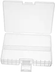 MERRYHAPY Battery Storage Case Transparent Durable Battery Organizer Box for Batteries Compact Battery Holder for Home Travel Versatile Storage for