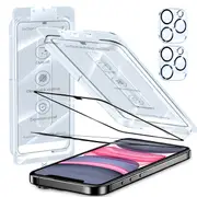 [2+2] ZUSLAB for Apple iPhone 11 Pro Screen Protector & Camera Lens Protector Protector Tempered Glass Flim with Installation Alignment Frame - Black