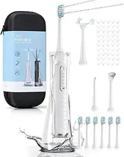 Duolosy Electric Toothbrush with Water Flosser, 4 in 1 Cordless Combo, White