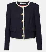 [Veronica Beard] Veronica Beard Mabel cropped tweed jacket AU 8 blue