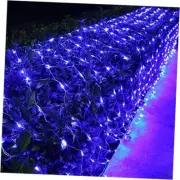 12ft x 5ft 360 LED Christmas Net Lights, 8 Modes Bush Clear Wire/1PACK Blue