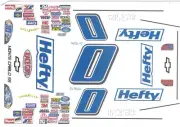 #0 Eric McClure Hefty Chevy Nascar 1/24th Scale Waterslide Decals