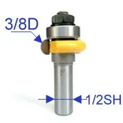 1pc 1/2" shank 3/8" Diameter w/Top Bearing Flute Router Bit