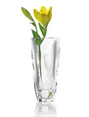Mikasa Cassia Lead Free Crystal Glass Vase New 12 in Heavy Beautiful Swirled