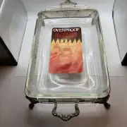 Vintage Leonard Silver Mfg Co Server & Anchor Hocking Fire King 2 qt Baking Dish