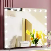 80x65cm Embellir Makeup Mirror Bluetooth Hollywood Vanity with LED Light Wall