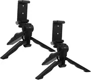 ARTIBETTER 2pcs Foldable Phone Tripod Stand Portable Shaking Proof Phone Holder Adjustable Cellphone Tripod for Live Streaming Video Recording