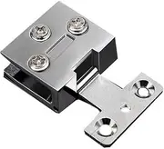 Glass Door Hinge Panel,2pcs Zinc Alloy,Cabinet Glass Door Hinge/Glass clamp/Clips,for 4mm-5mm Glass,no Holes,Single Folder,Glass Hardware (Size : Bright-Small) (Size : Wire drawingsma (Size : Wire dr