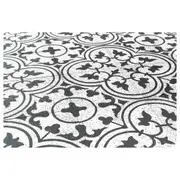 Ella 20x20 Terrazzo Encaustic Tile, White & Black Cement & Terrazzo