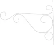 Hanging Basket Brackets Iron Plant Hanger Wall Hanging Bracket Flower Hook for Home Garden Decoration 25 * 21cm (White)
