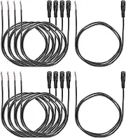 uxcell 10pcs DC Power Pigtails Cable, 3.5mm x 1.35mm Female Barrel Plug Connector to Bare Wire Open End 100cm for PC Laptop Toys Cellphone Electronic Devices