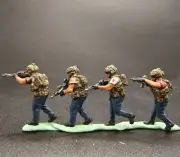 Homemade 1/72 Modern Special Forces Mercenary Commando 4-Person Finished Model
