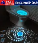 Toilet Bowl LED Night Light Motion Activated Seat Sensor Bathroom Lamp Light AU