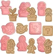 8 Pieces Cookie Cutters Cartoon Cookie Cutters Cartoon Plastic Cookie Cutter Biscuit Cutter Cookie Stamps Mold for DIY Cookie Baking Supplies