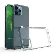 For iPhone 13/13 Pro (6.1") Clear Soft TPU Bumper Slim Cover Case + FREE SCREEN