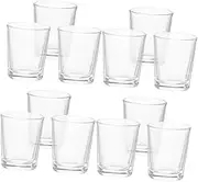 KICHOUSE 12pcs Set Mini Goblet Glasses Reusable Shot Glasses for Spirits Tasting Drinking Cups for Family Gatherings and Shop Accessories