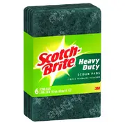 Scotch-Brite Scourer Pads Heavy Duty Cleaning Scrubbing Pack 6