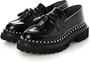 [EVOL] Evor Pearl Koba Quilted Tassel Loafers Women's