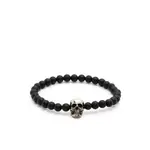 [Alexander Mcqueen] Alexander Mcqueen Skull Beaded Bracelet ONE SIZE BLACK