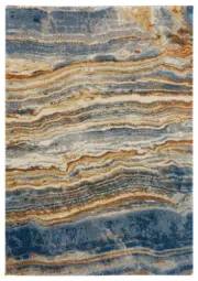 3x5 Dalyn Multi-Color Striped Cracked Rock Door Mat OR18 - Aprx 3' 3" x 5' 1"