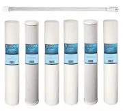 Replacement Filter Set for Well Water System Sediment & Carbon2.5x20 + UV bulb