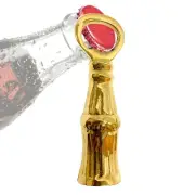 Brass Bottle Opener - Unique Hand Made Coke Bottle Shape, 4.5"