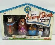 Schylling Goldilocks Nesting Dolls Tin Story Book