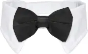 Bowtie for Dog, Dog Bow Tie Collar Black, Adjustable White Dog Tuxedo Collar