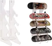RACOFSB Fingerboard Display Rack,Pro Finger Skateboard Storage Stand,Transparent Acrylic Finger Board Racks