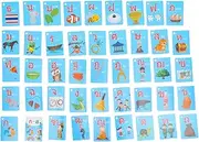 COSMEVIVI 45pcs Thai Vocabulary Flash Cards for Preschoolers Educational Games for Toddlers Picture Cards for Language Learning and Vocabulary Building