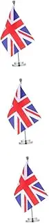 jojofuny British Desk Flag with Stand Base Compact Uk Flag for Office and Home Decoration Union Jack Display for Festivals and Events Elegant for Spaces