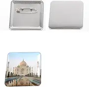 Machine for Badges Badge Maker Machine Square DIY Blank Pin Button Badge Material 50x50mm Refrigerator Magnets Badge Button Making Parts Supplies(Iron Bottom Badge)