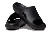 Crocs Mellow Recovery Slides Flip Flops Thongs - Black - Mens US 4/Womens US 6