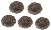 Happyyami 5pcs Artificial Bird Nest Rattan Decor for Home Party Photography Creative Vine Ornaments for Rooms Garden and DIY Micro Landscape