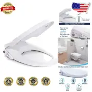Durable Manual Bidet for Elongated Toilets - Soft Close, Dual Nozzle, Hygienic