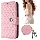 For iPhone Samsung Huawei OnePlus Crossbody 7 Cards Wallet Case Flip Stand Cover