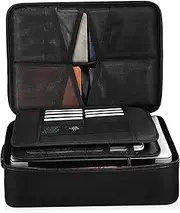 BESPORTBLE Fireproof Document Holder with Multi Compartments Capacity Organiser for Certificates Passports and Important Files Travel Accessory for Home and Office