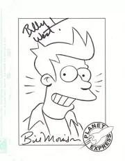 Futurama Fry Sketch Signed Drawing by Bill Morrison & Billy West COA