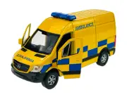 WELLY MERCEDES-BENZ SPRINTER PANEL VAN AMBULANCE YELLOW 1:34 DIE CAST