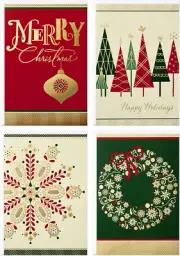 Image Arts Christmas Boxed Cards Assortment, Elegant Icons (4 Designs, 24 Cards
