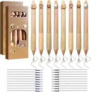 BDHYYM Pack of 8 Erasable Ballpoint Pens Rollerball Pens Erasable with 20 Refills Erasable Pens Ballpoint Pen Erasable Rollerball Pen Gel Pens Erasable (0.5 mm, Black, Blue)