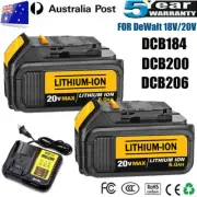 18V 9Ah 6Ah For DeWalt DCB184-XE XR Li-Ion Cordless Slide Battery DCB182 DCB184