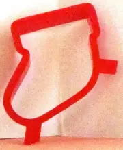 NEW Cute MINI Small STOCKING Cookie Cutter PIE Crust PLASTIC Red 2" x 2"