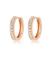 Luxury Classic Temperament Diamond-Encrusted 18K Rose Gold Lab-Grown Diamond