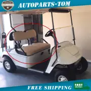 Fits E-Z-Go TXT Golf Cart 2pcs Front Seat Cover Skin Set Leather Beige