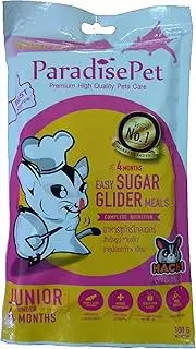 1 Sachet ParadisePet Instant Food Powder Complete Nutrition Easy Meals for Junior Sugar Glider Marmoset Squirrel Chinchillas Hamster or Small Exotic Pet Under 4 Months Age 100 g.