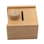 Coin Box Wooden Puzzle for Toddler Activity Fine Motor Skill Teaching Aids