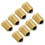 8Pcs E14 to E12 Adapter Converter Light Socket Bulb Base Adapter Gold Tone