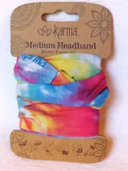 KARMA Medium TIE DYE 1/2 Headband Bandeau hair accessory polyester Microfibre